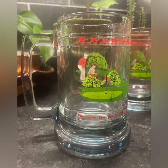 Vintage Usa Mens Princess House Golf Glass Mug Beer - Picture 3 of 5